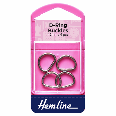H462.12 D Rings: 12mm: Nickel: 4 Pieces
